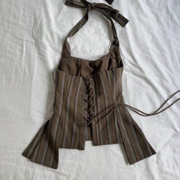 guizio stripped halter corset - Picture 3 of 4